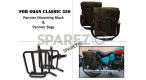 For Royal Enfield Goan Classic 350 Military Pannier Bags Olive Color and Mounting - SPAREZO For Royal Enfield Goan Classic 350 Military Pannier Bags Olive Color and Mounting - SPAREZO